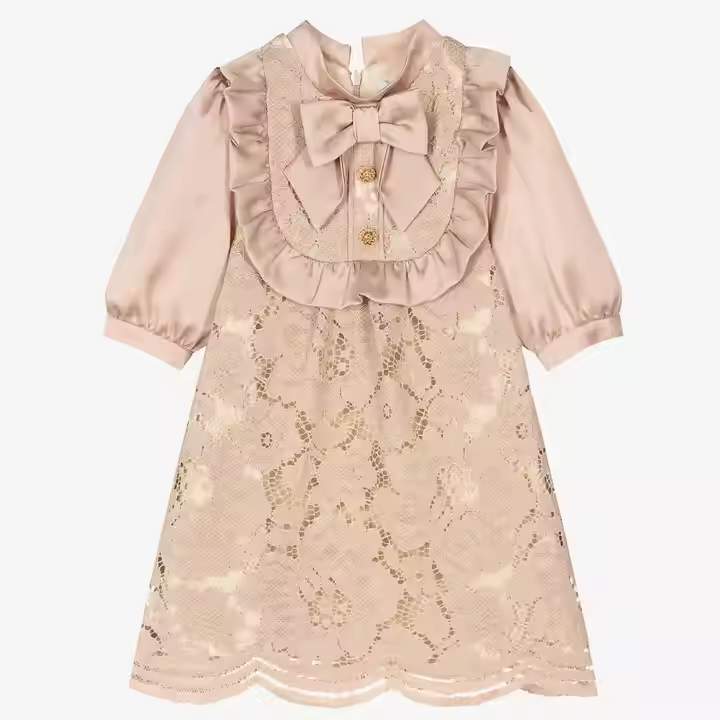 girls flower white dress