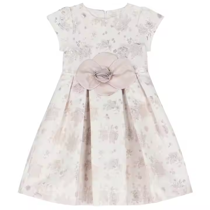 girls flower white dress