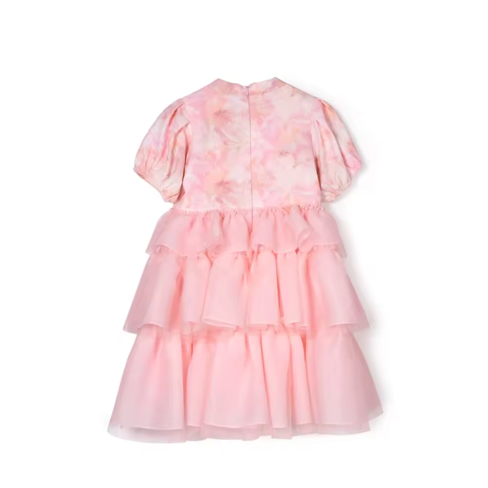 girls flower white dress
